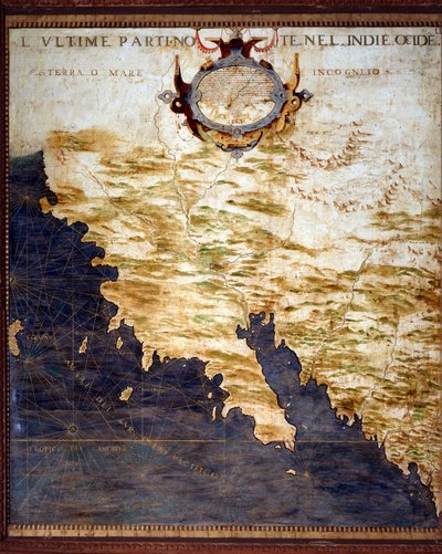Frontière des Indes occidentales et des terres inconnues (Carte par Egnazio Danti) - Egnazio Danti