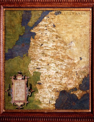 Livonie sur la mer Baltique et Lituanie (Carte par Egnazio Danti) - Egnazio Danti
