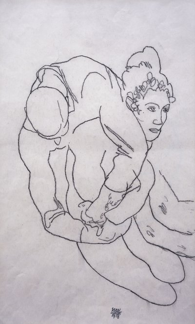 Être embrassé - Egon Schiele