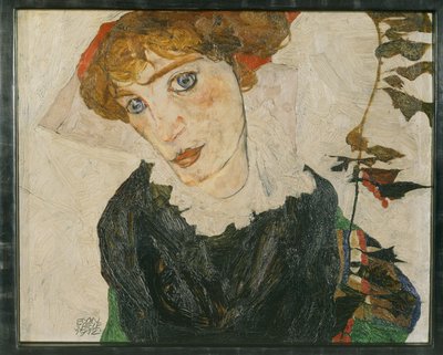 Bildnis Wally Neuzil (huile sur bois) - Egon Schiele