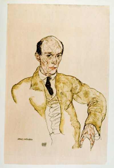 Composer Arnold Schoenberg, Komponisty Arnolf Schoenberg Gouache, ... (gouache) - Egon Schiele