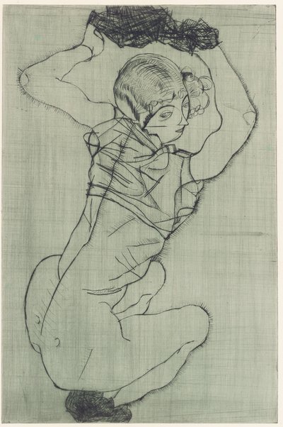 Accroupi - Egon Schiele