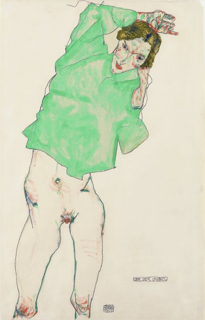 Devant le miroir - Egon Schiele