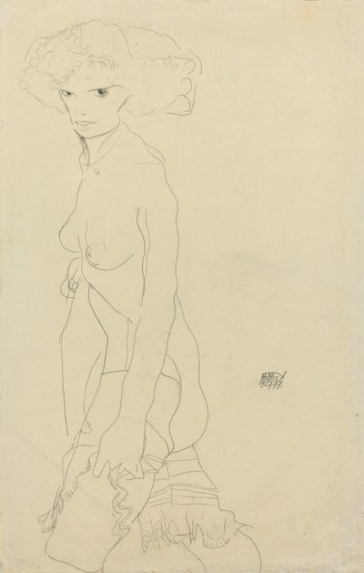 Nu féminin, 1911 - Egon Schiele