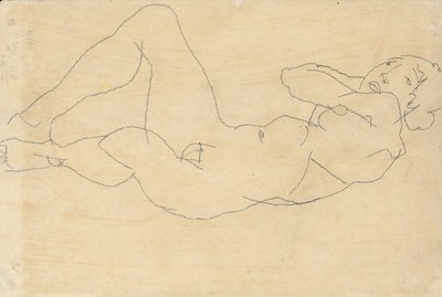 Nu féminin avec les mains derrière la tête, 1914 - Egon Schiele
