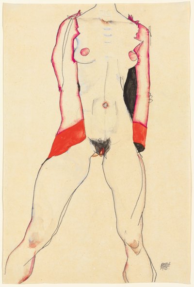Torso féminin - Egon Schiele