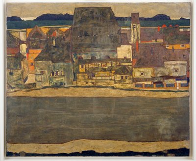 Häuser am Fluss II -Houses on the river II ... - Egon Schiele
