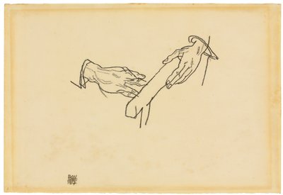 Étude de main, Dr. Viktor Ritter von Bauer, 1917 - Egon Schiele