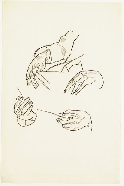 Mains, Études pour un Portrait du Dr. Hugo Koller - Egon Schiele
