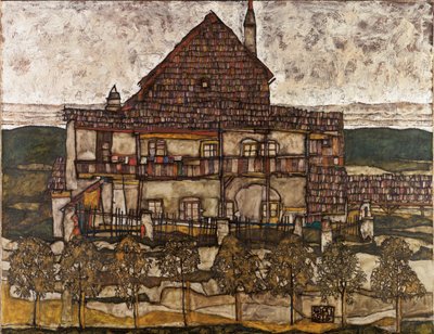 Maison au toit de bardeaux Vieille maison II, 1911 - Egon Schiele