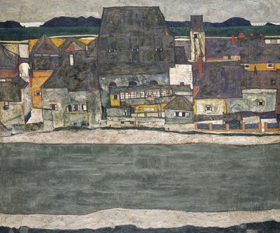 Maisons sur la rivière La Vieille Ville, 1914 - Egon Schiele