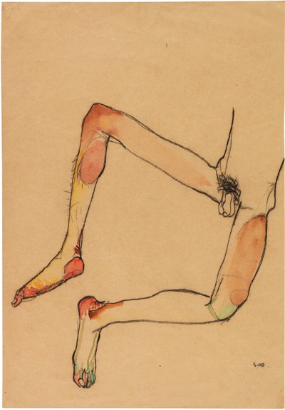 Abdomen masculin nu, 1910 - Egon Schiele