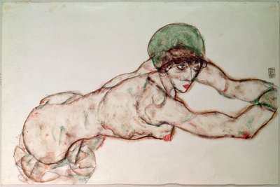 Nu étendu - Egon Schiele