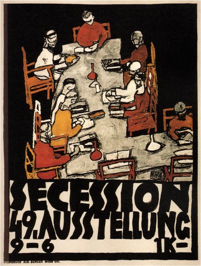 Affiche pour la 49e exposition de la Sécession de Vienne, 1918 - Egon Schiele