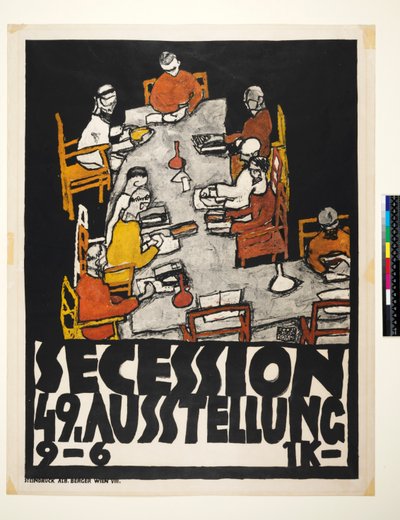 Affiche pour la Sécession de Vienne, 49e Exposition, Die Freunde - Egon Schiele