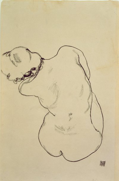 Nu Allongé - Vue de Dos, 1918 - Egon Schiele