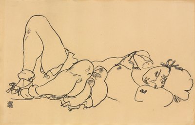 Femme allongée, 1918 - Egon Schiele