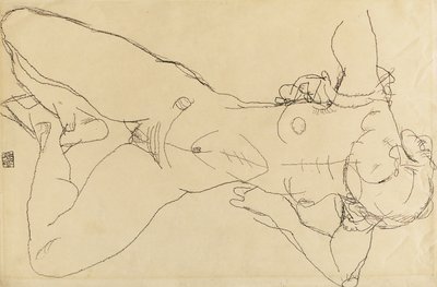 Nu féminin allongé, 1914 - Egon Schiele