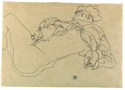 Femme nue allongée, 1914 - Egon Schiele