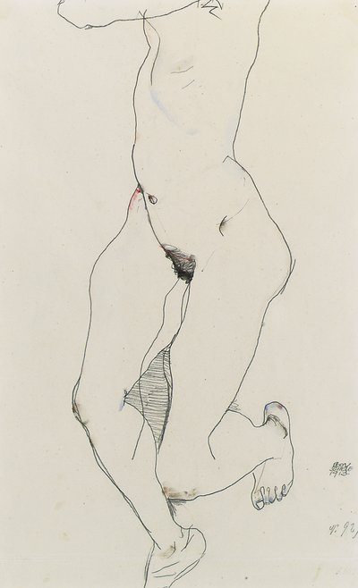 Femme courant, 1913 - Egon Schiele