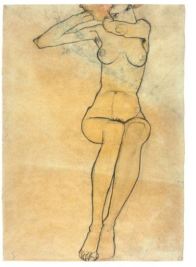Nu assis, 1910 - Egon Schiele