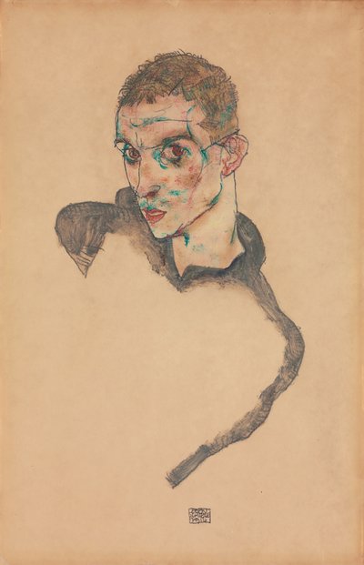 Autoportrait; Selbstbildnis, 1914 - Egon Schiele
