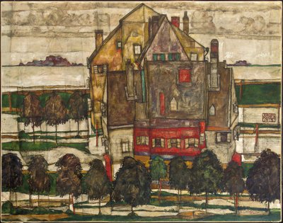 Maisons individuelles (Maisons avec montagne) 1915 - Egon Schiele
