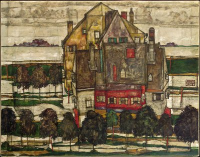 Maisons individuelles (Maisons avec montagne) - Egon Schiele