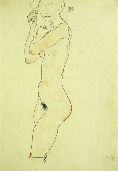Nu debout, 1913 - Egon Schiele