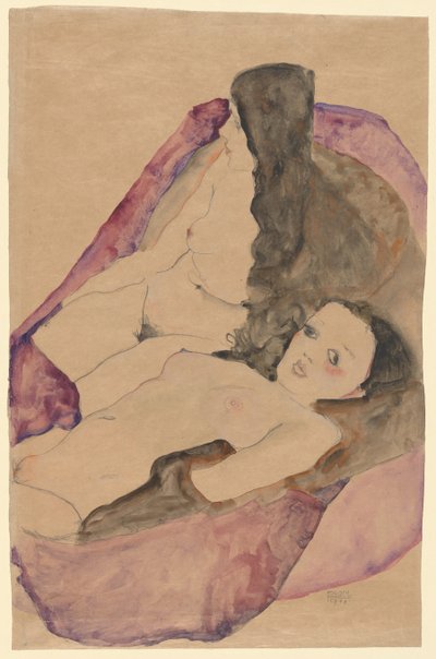Deux nus allongés, 1911 - Egon Schiele