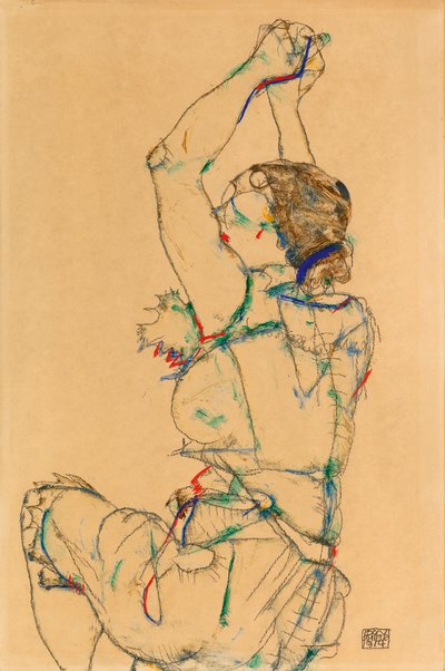 Femme aux bras levés, 1914 - Egon Schiele