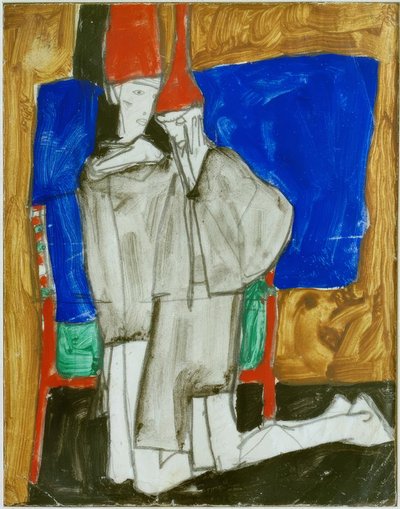 Deux personnes agenouillées - Egon Schiele