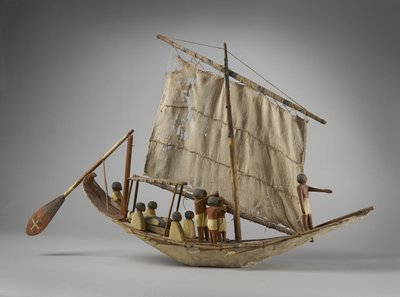 Modèle de bateau funéraire, de Beni Hasan, probablement Moyen Empire, c.2060-1786 - Egyptian