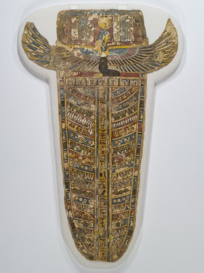 Couverture de momie peinte (tablier), 305-30 av. J.-C. (lin, gesso, peinture et dorure) - Egyptian