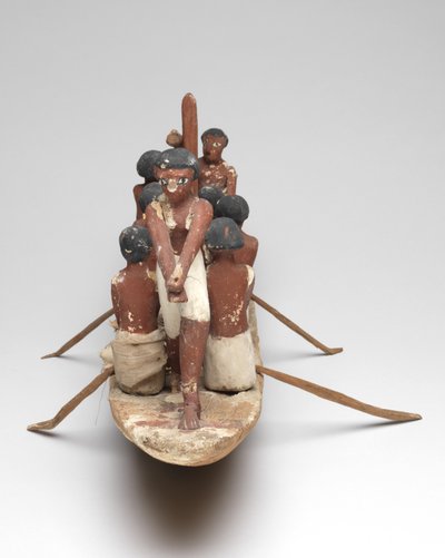 Modèle de bateau à voile de la tombe de Khety (Beni Hasan) Moyen Empire, c.2010 av. J.-C. - 1950 av. J.-C. - Egyptian 12th Dynasty