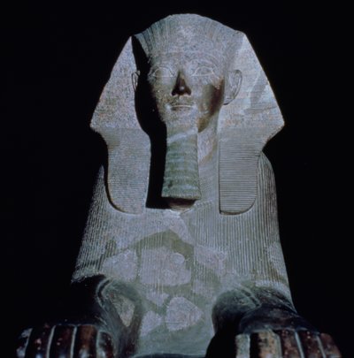 Un sphinx de la reine Hatchepsout, du Temple funéraire de Hatchepsout, Nouvel Empire - Egyptian 18th Dynasty