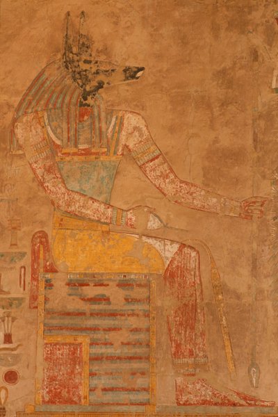 Anubis, le dieu de la mort du temple funéraire de la reine Hatchepsout - Egyptian 18th Dynasty