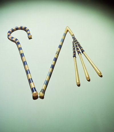 Le Sceptre et le Fléau, de la Tombe de Toutankhamon, Nouvel Empire - Egyptian 18th Dynasty