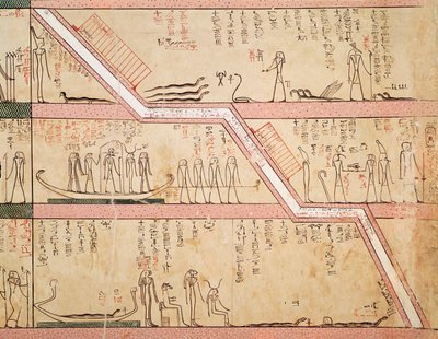Descente du sarcophage dans la tombe, de la Tombe de Touthmosis III (vers 1504-1450 av. J.-C.) Nouveau Royaume - Egyptian 18th Dynasty