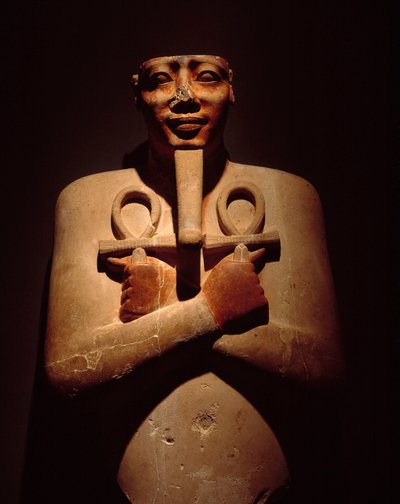 Antiquité égyptienne : pilier osiriaque de Sésostris I, du temple d