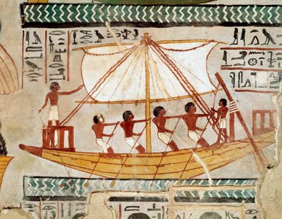 Antiquité égyptienne : « un bateau sur le fleuve revenant de pèlerinage à la tombe d