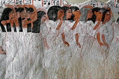 Antiquité égyptienne : procession de pleureuses - Egyptian 18th Dynasty