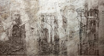 Antiquité égyptienne : dessins inachevés décorant la tombe du vizir Ramose - Egyptian 18th Dynasty