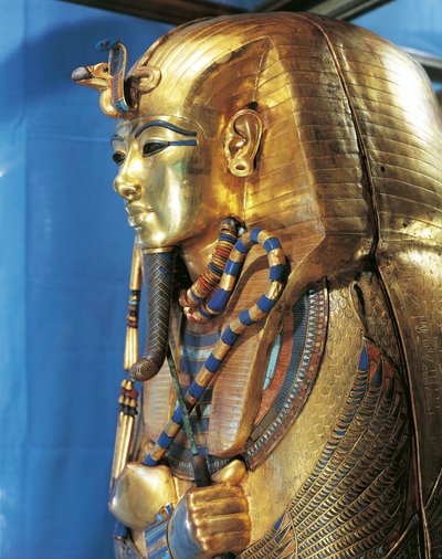 Civilisation égyptienne, sarcophage de Toutankhamon, décoré d