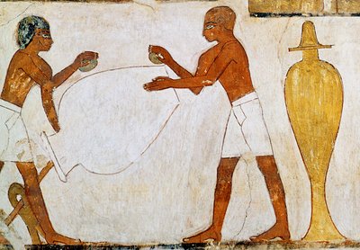 Gravure et polissage de vases en or et en argent, de la tombe de Rekhmire - Egyptian 18th Dynasty