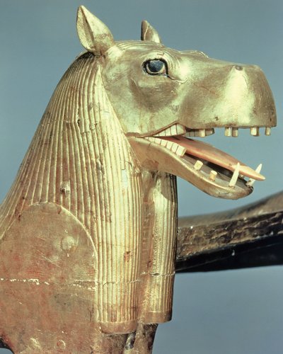 Tête de lit funéraire en forme de la déesse Tueris, de la tombe de Toutankhamon - Egyptian 18th Dynasty