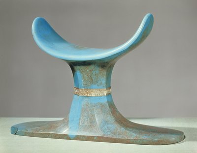 Appui-tête, de la tombe de Toutankhamon (c.1370-52 av. J.-C.) Nouveau Royaume - Egyptian 18th Dynasty