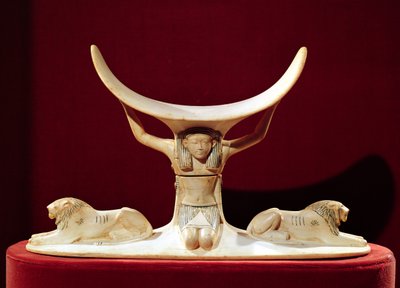 Appui-tête avec Shu, le dieu égyptien de l