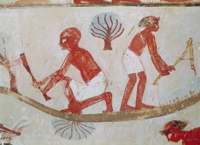 Travailleur et Bûcheron au Travail, de la Tombe de Nakht, Nouvel Empire - Egyptian 18th Dynasty