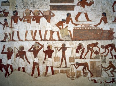 Hommes au travail (détail) - Egyptian 18th Dynasty